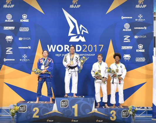 Pódio faixa preta peso médio Mundial IBJJF 2017